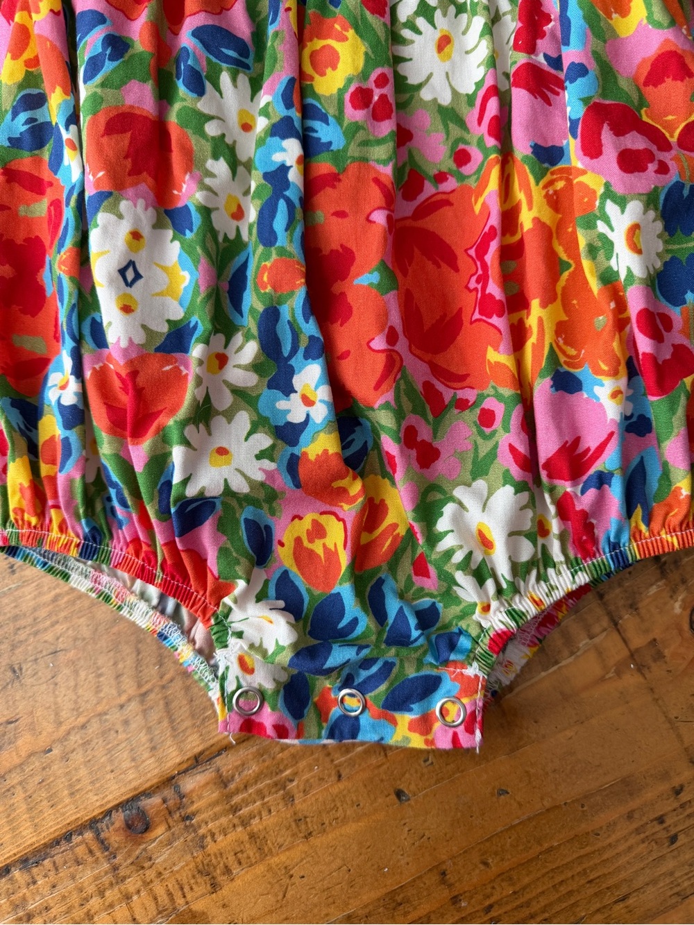bella bliss Floral Ruffle bubble romper in Bright Multi-Color - Picture 3 of 12